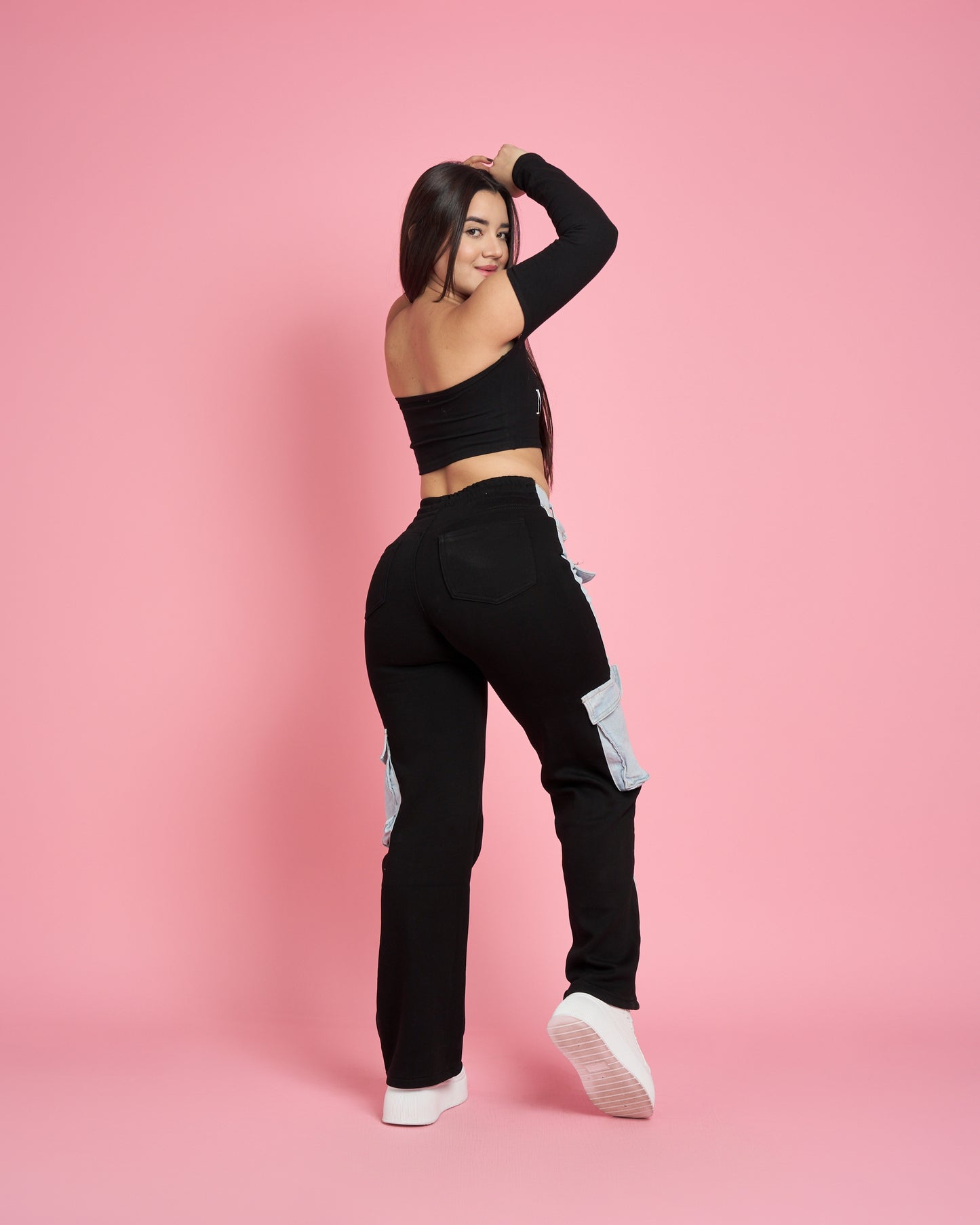 Jeans Wide Leg Jeans+Buzo Cargo | Modelo A305-1 | Menina