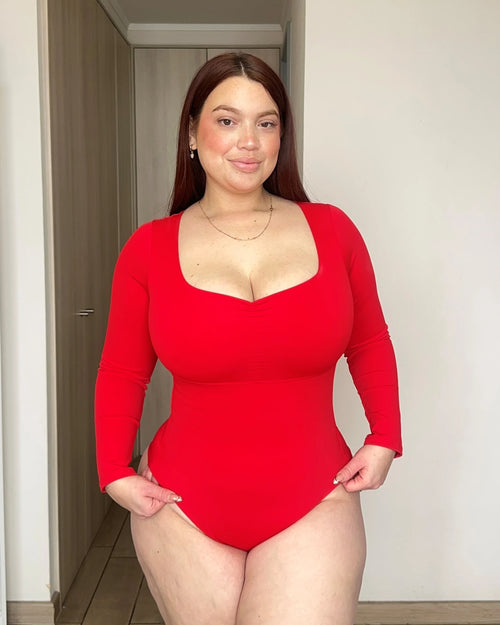 B06-Colaless | Body Modelador Busto Adaptable Manga Larga | EZ