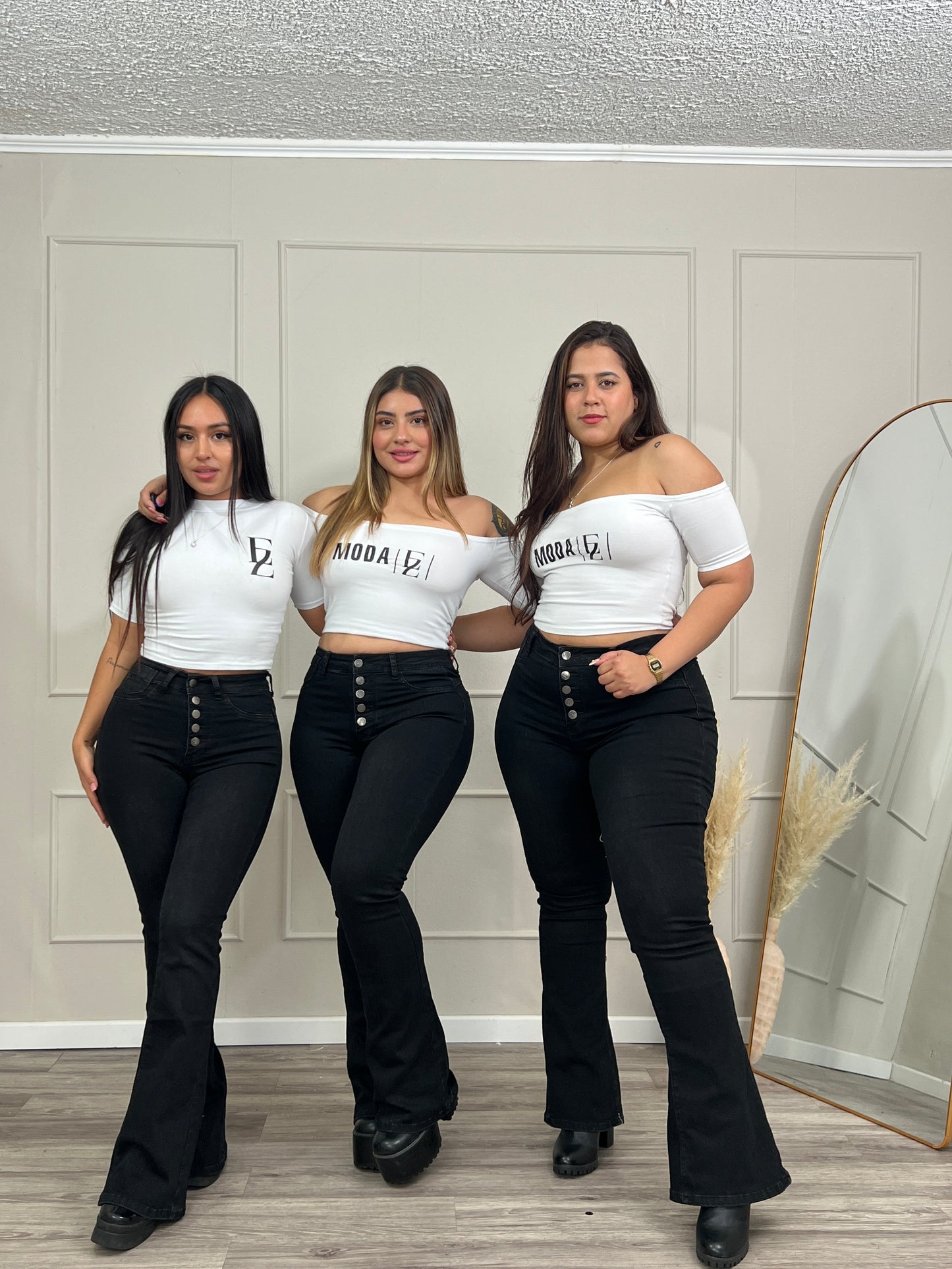 Jeans Flare Negro 5 Botones | Modelo EZ1103 | EZ Jeans