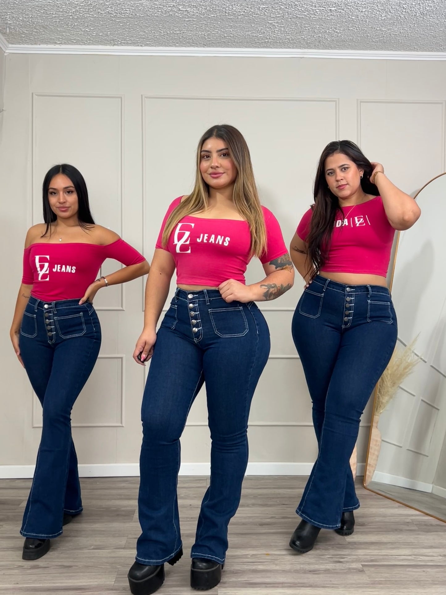 Jeans Flare Azul 5 Botones | Modelo EZ1105 | EZ Jeans