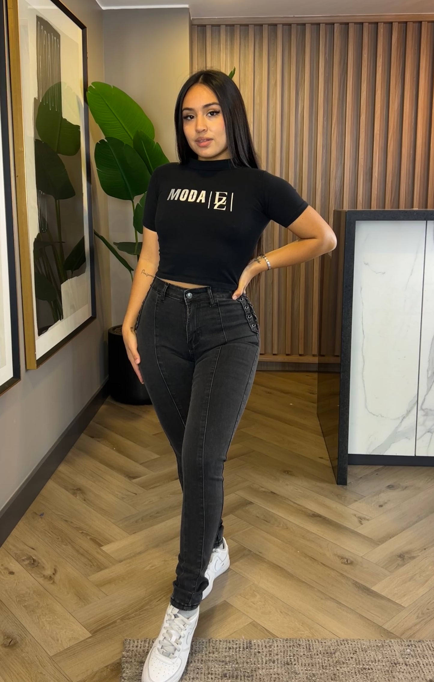 Jeans Trenzado Lineal | Modelo EZ24912 | EZ Jeans