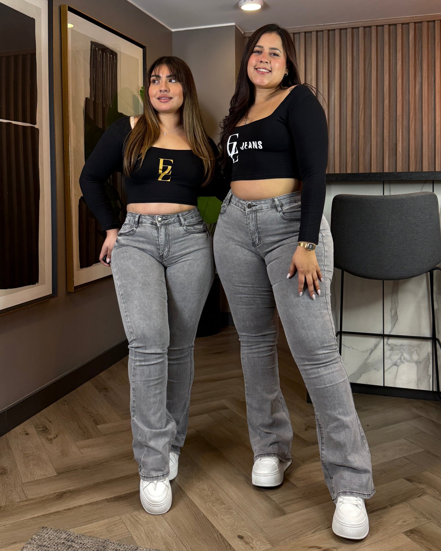 EZ5530 (J6) | Jeans Flare Gris | EZ