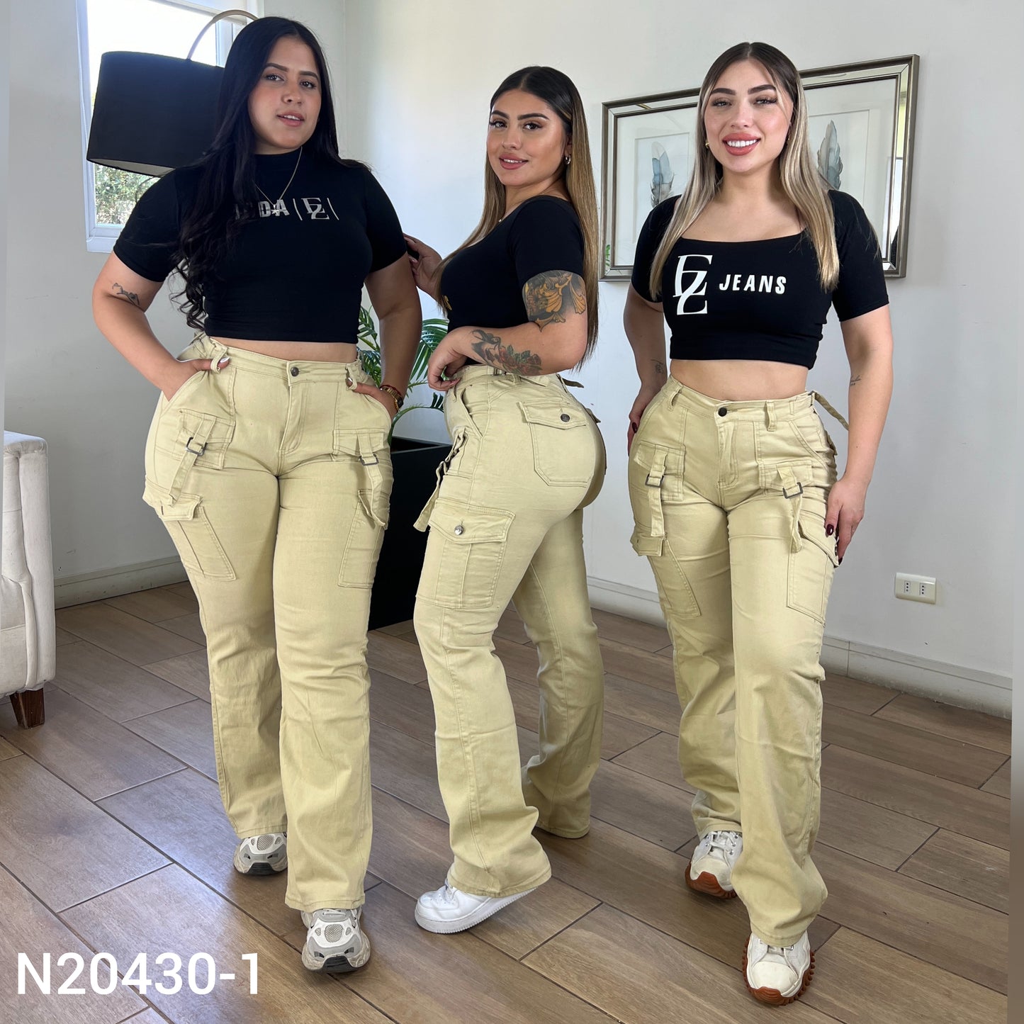 Jeans Cargo Beige | Modelo N20430-1 | Menina
