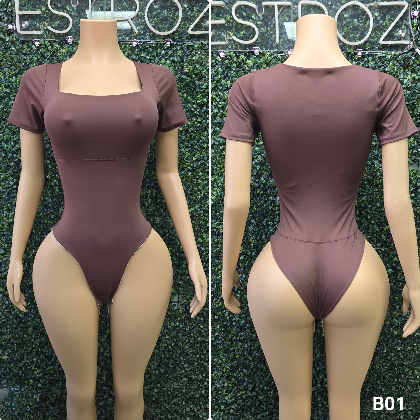 B01 | Body Modelador Cuello Cuadrado | EZ
