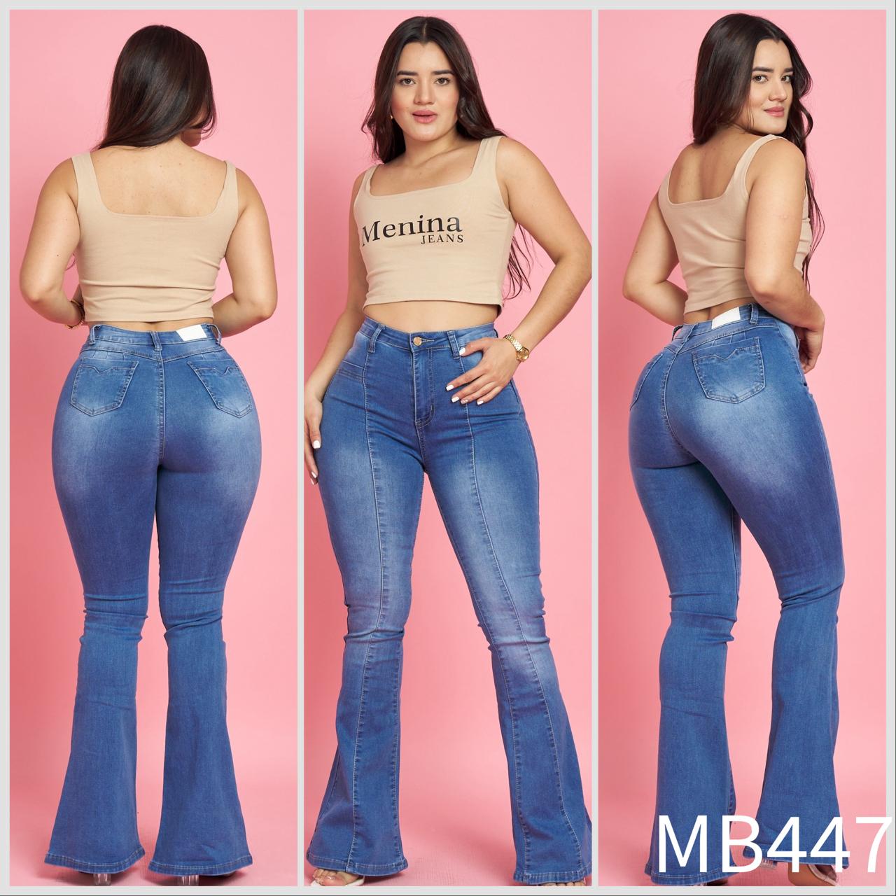 MB447 (P7) | Jeans Flare Lineal Azul | Menina
