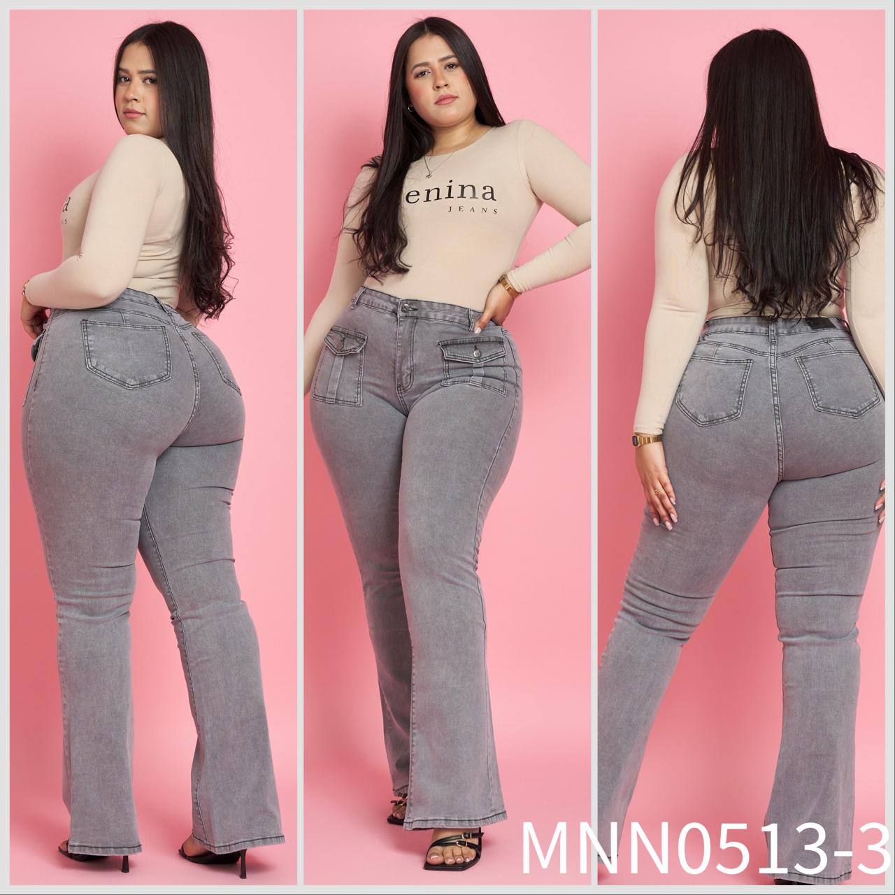 N0513-3 (M1) | Jeans Flare Gris Extralinda | Menina