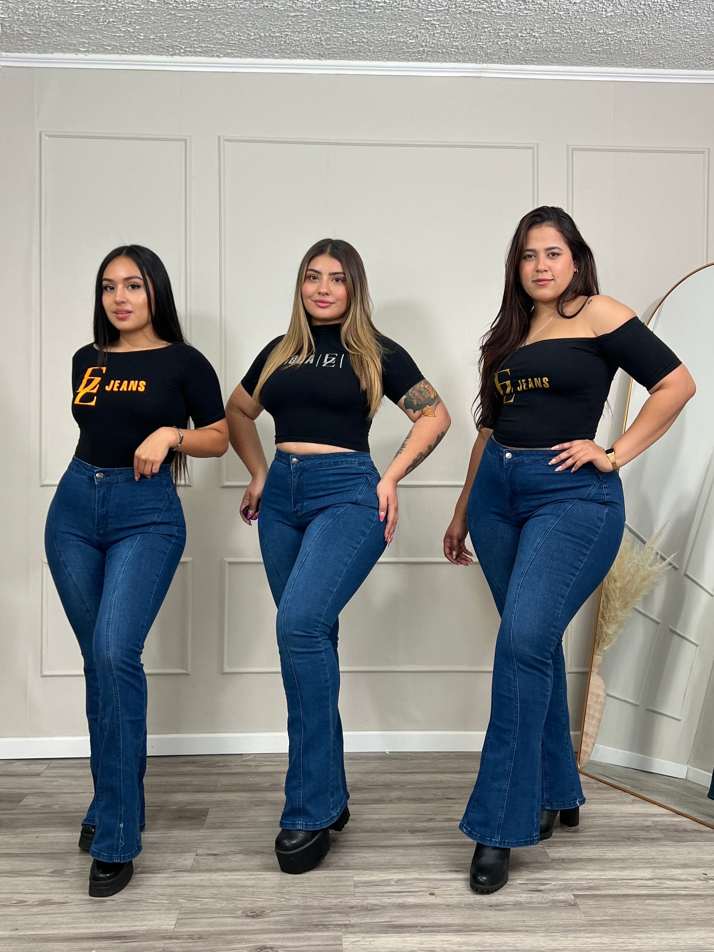 Jeans Flare Azul Lineal | Modelo EZ1104 | EZ Jeans