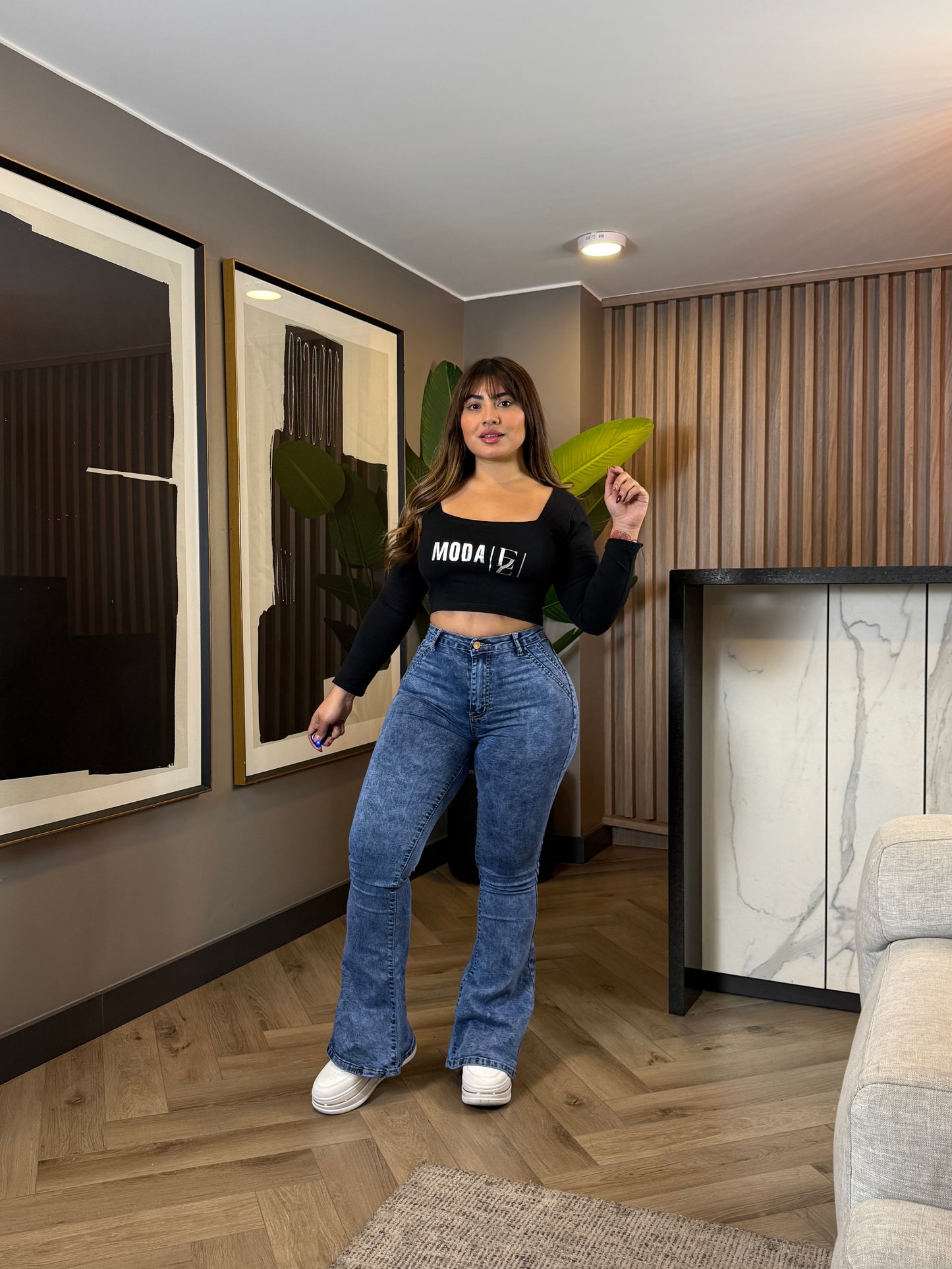 MB443 | Jeans Flare Azul | Menina