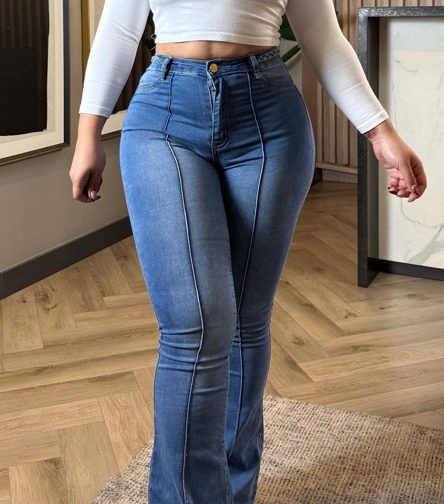 MB445 (I1) | Jeans Flare Azul | Menina