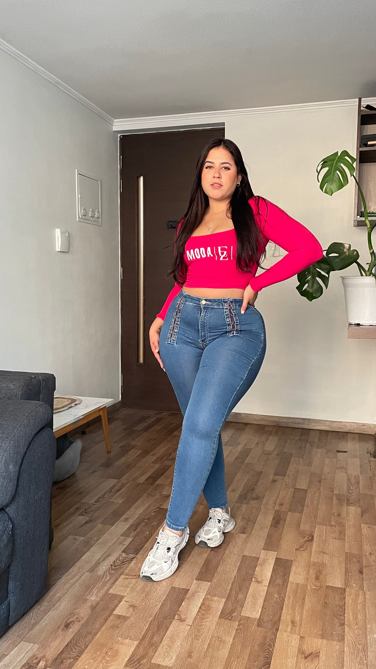 Jeans Extralinda trenzado azul| MMB403-2 (M7) | Menina