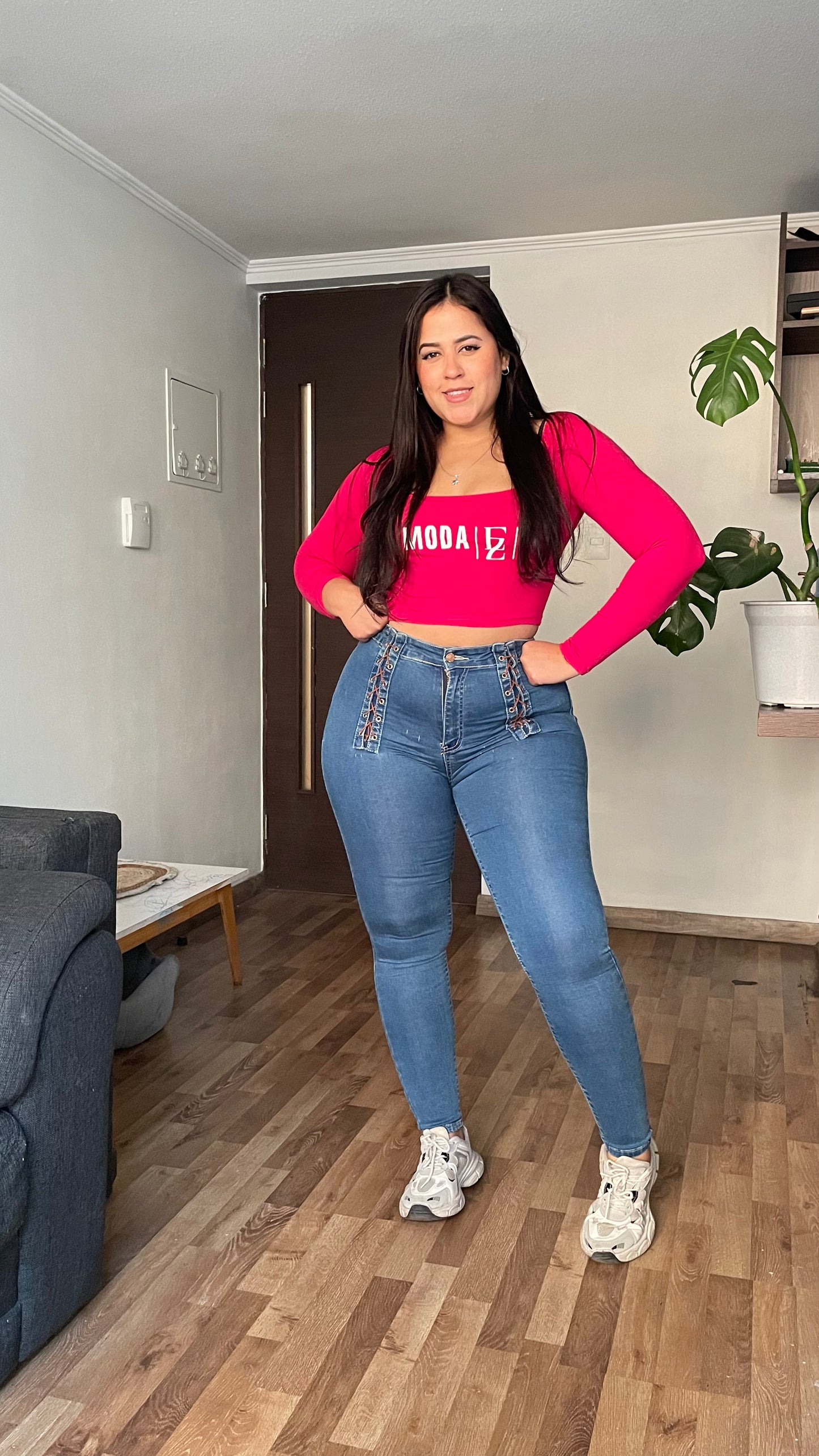 Jeans Extralinda trenzado azul| MMB403-2 (M7) | Menina