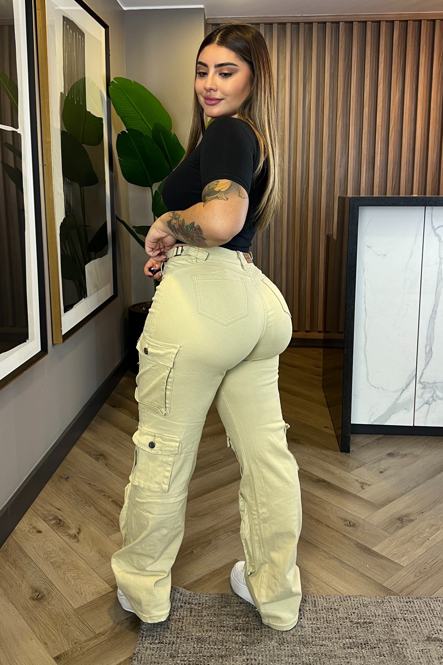Jeans Cargo Beige | Modelo N20428-1 (A5) | Menina