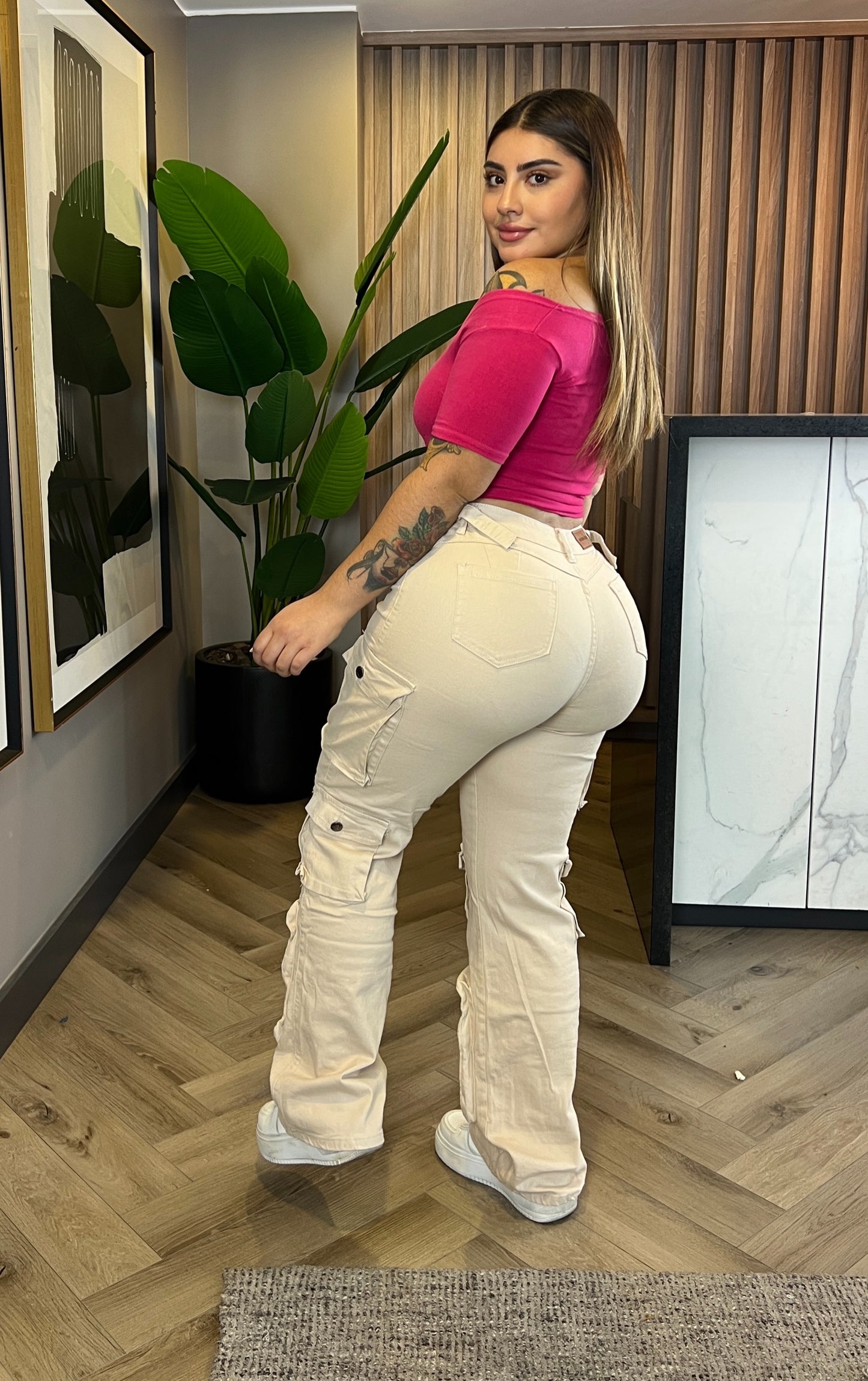 Jeans Cargo Beige | Modelo N20428-3 (A1) | Menina