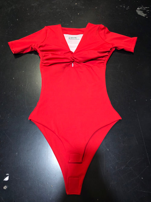 B12-Colaless | Body Modelador Escote Nudo Manga Corta Colaless | EZ
