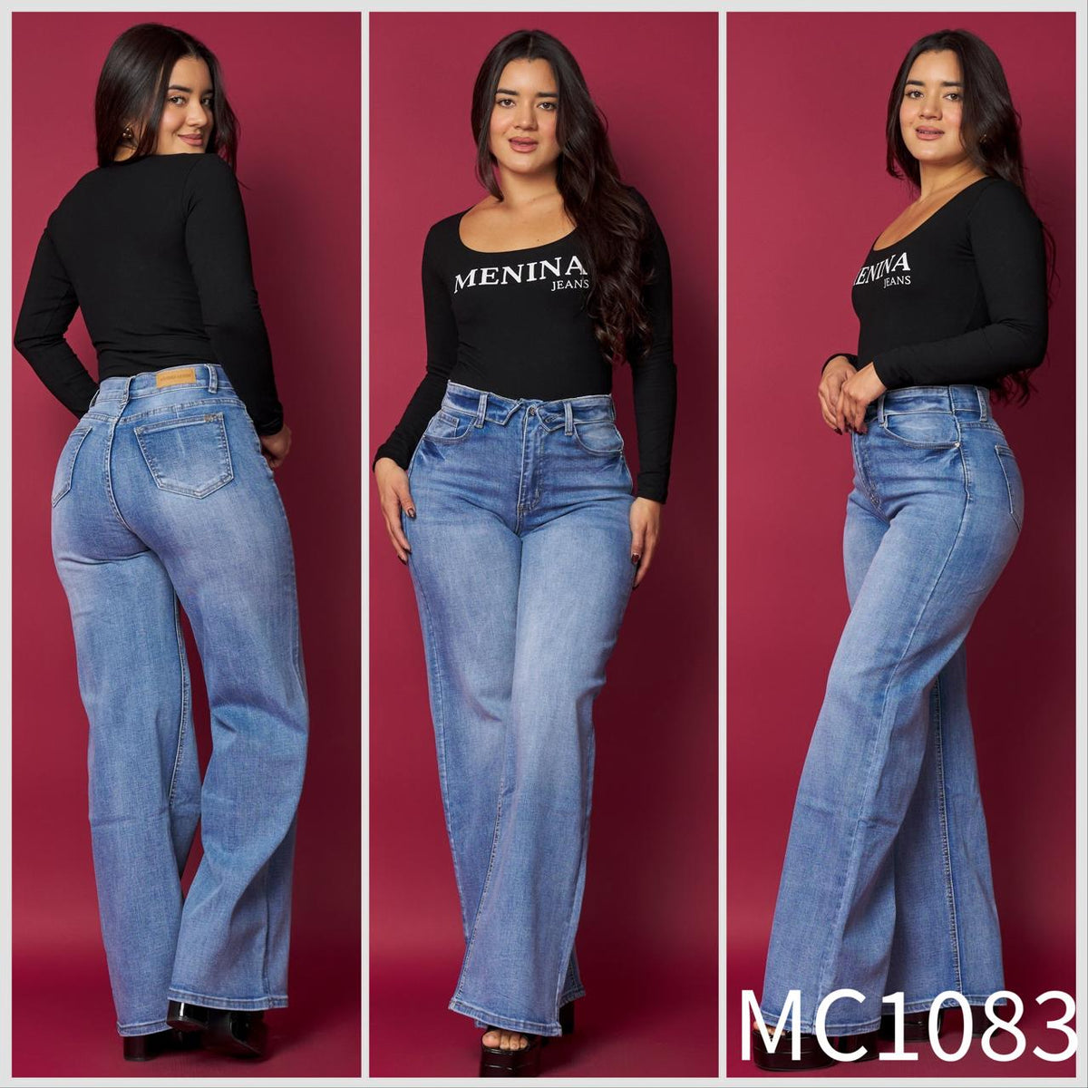 MC1083 (B2) | Wide Leg Azul Focalizado