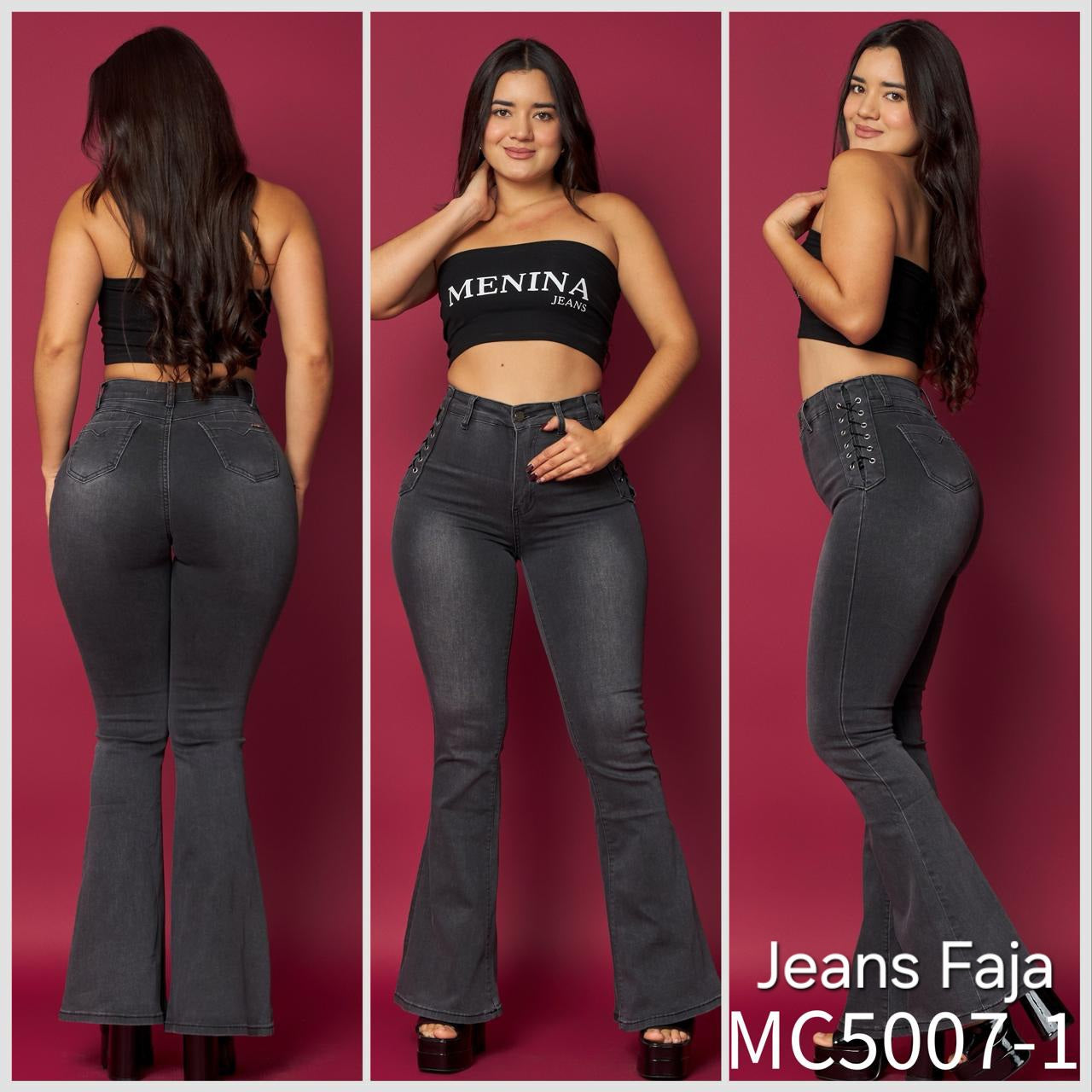 MC5007-1 (I3) | Flare Faja Trenzado Grafito Focalizado | Compra 1 Talla Más