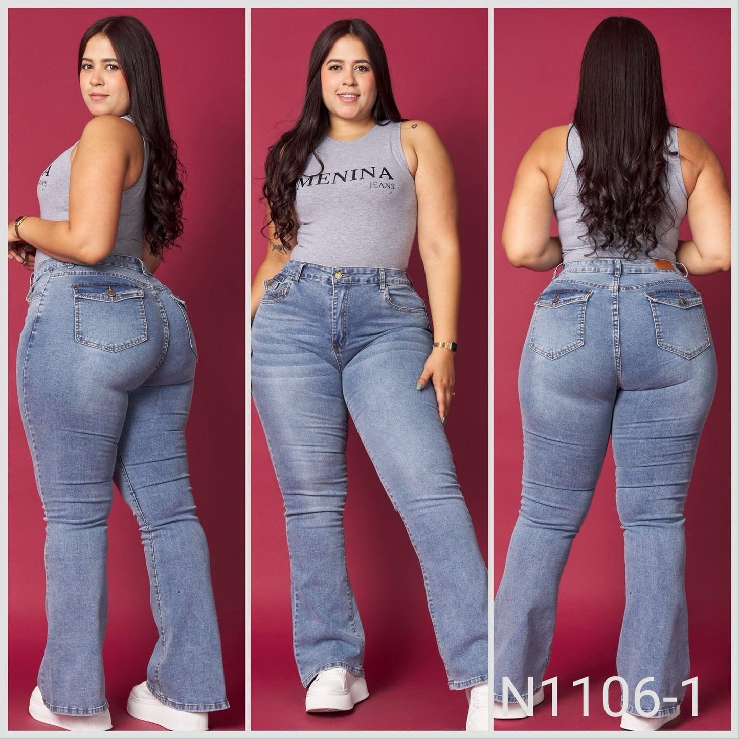 N1106-1 (K2) | Flare Celeste Bolsillo Con Tapa Extralinda