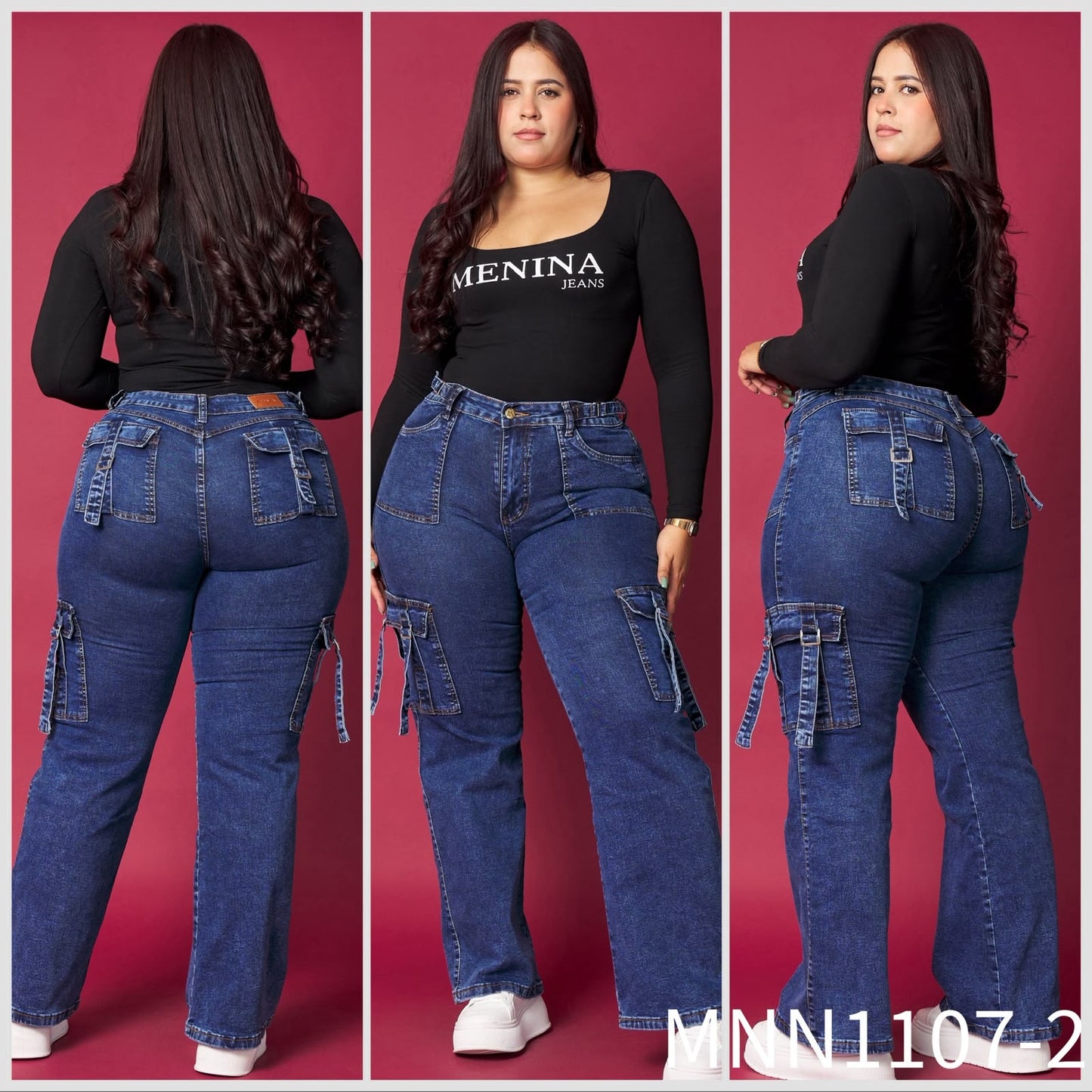 N1107-2 (K5) | Cargo Azul Tiras Extralinda