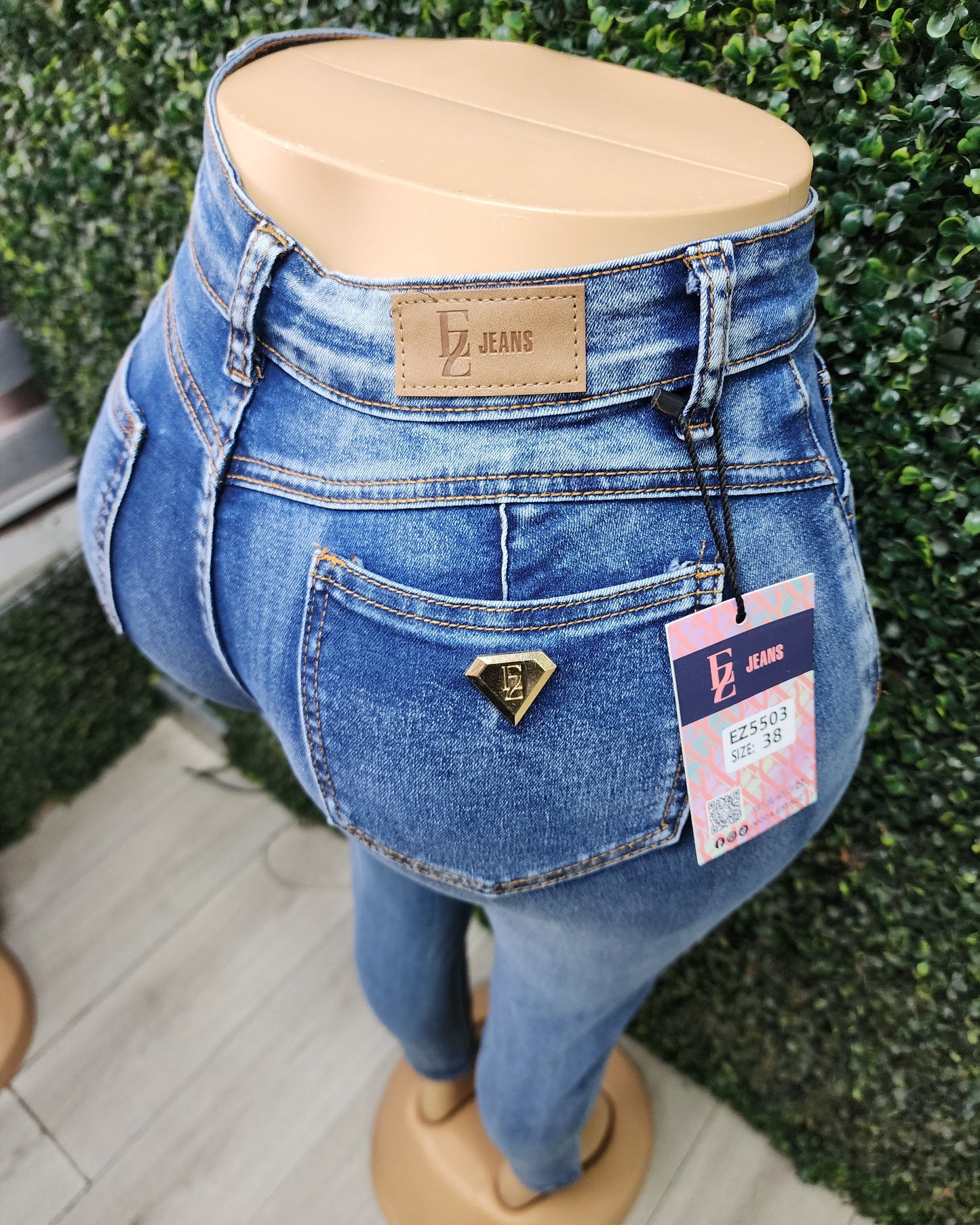 EZ5503 | Jeans Skinny Con Faja Azul | EZ