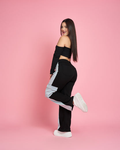 Jeans Wide Leg Jeans+Buzo Cargo | Modelo A305-1 | Menina