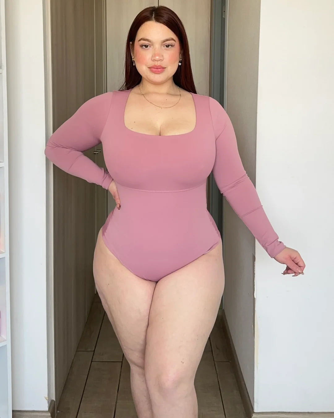 B05-Colaless | Body Modelador Cuello Cuadrado Manga Larga | EZ