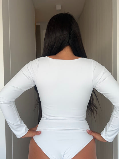 B06 | Body Modelador Busto Adaptable Manga Larga | EZ