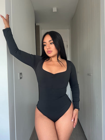 B06 | Body Modelador Busto Adaptable Manga Larga | EZ