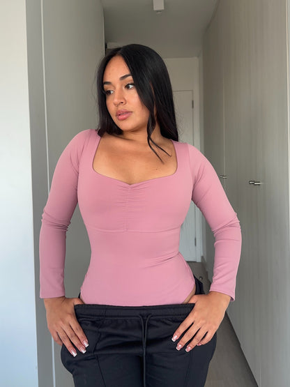 B06 | Body Modelador Busto Adaptable Manga Larga | EZ