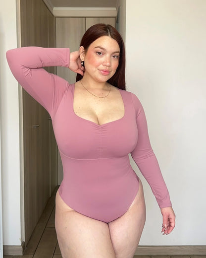 B06 | Body Modelador Busto Adaptable Manga Larga | EZ