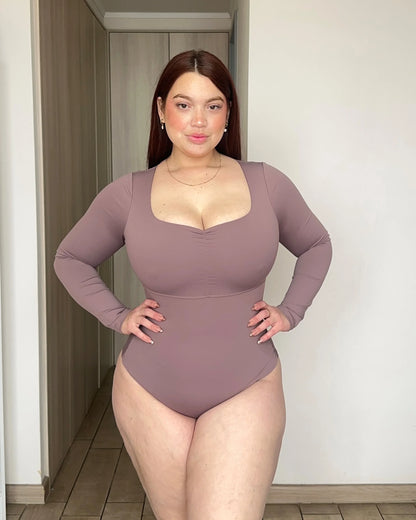 B06-Colaless | Body Modelador Busto Adaptable Manga Larga | EZ