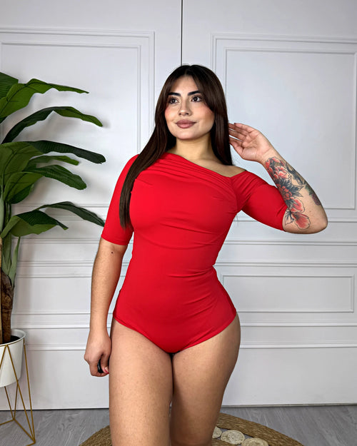 B11 | Body Modelador Asimetrico Manga Corta | EZ
