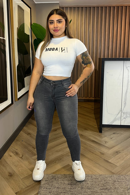 Jeans Skinny Gris | Modelo EZ1117| EZ Jeans