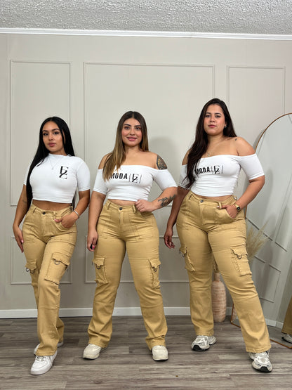 Jeans Cargo Caramelo | Modelo EZ1135 | EZ Jeans