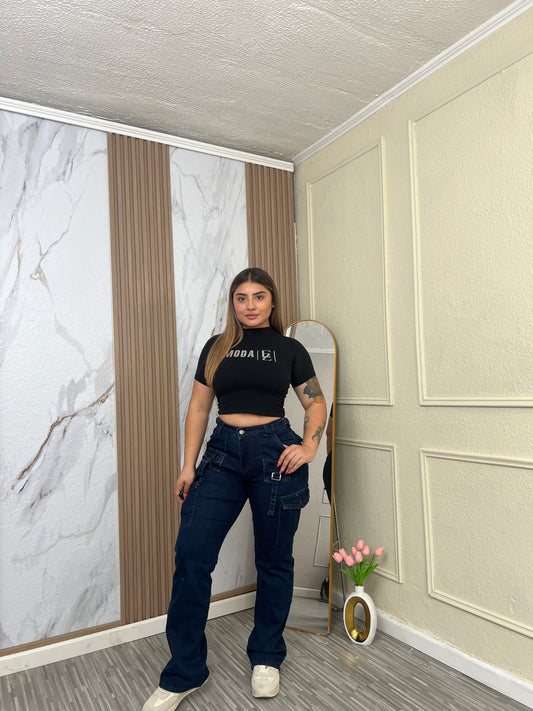 Jeans Cargo Azul | Modelo EZ1143 (O2) | EZ Jeans