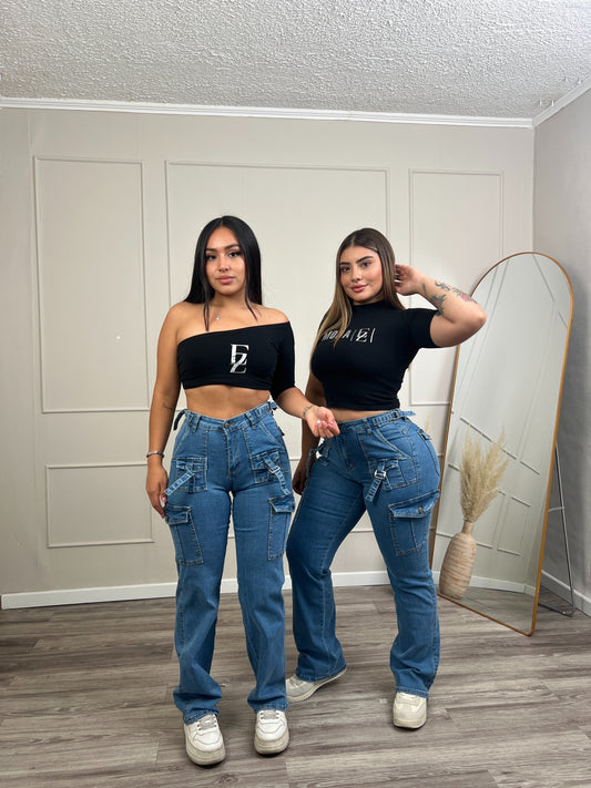 Jean Cargo Azul | Modelo EZ1144 (03) | EZ Jeans