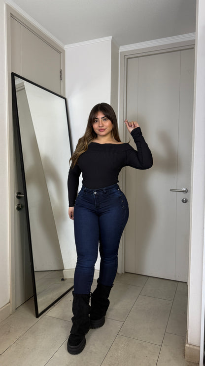 Jeans Nacional Tachas Azul Oscuro | Modelo EZ2511 | EZ