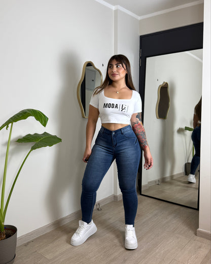 EZ2517 (J3) | Skinny Nacional Azul Claro Focalizado | EZ