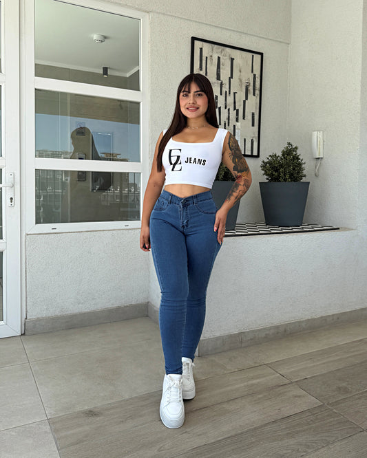 EZ2526 |Skinny Nacional Azul Claro Ultra Push Up | EZ