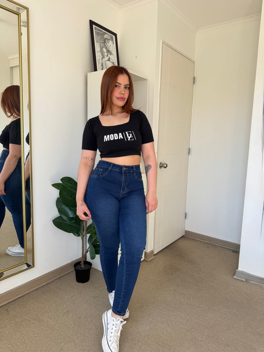 EZ5518 | Skinny Azul Bolsillo Con Tapa | EZ