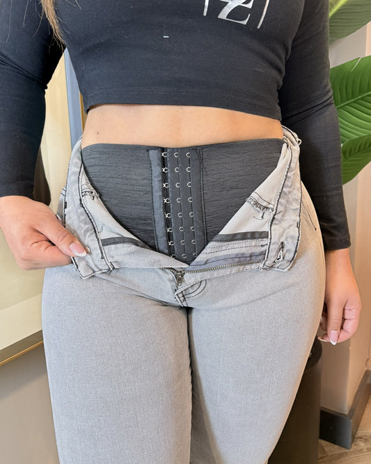 EZ5533 (F2) | Jeans Flare Faja Gris | EZ