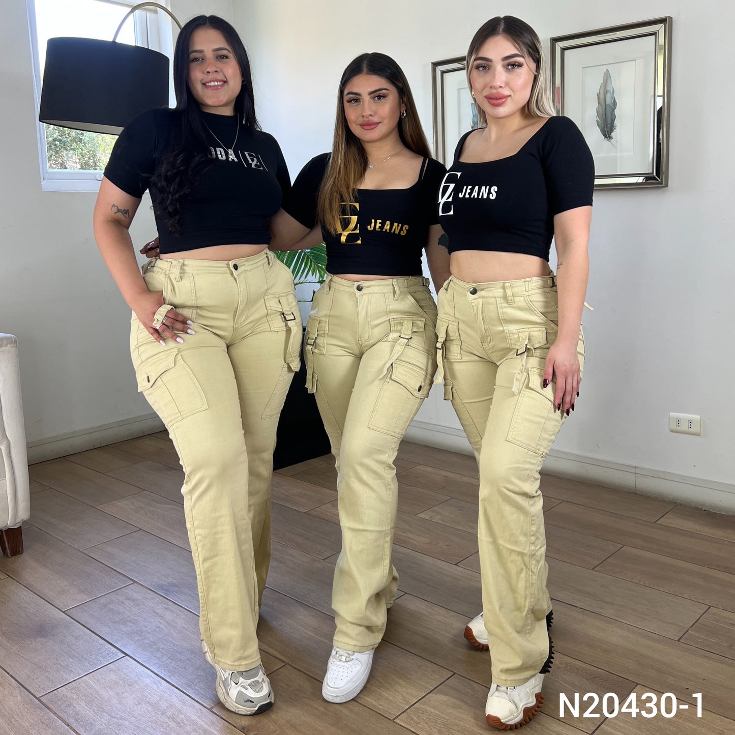 Jeans Cargo Beige | Modelo N20430-1 | Menina