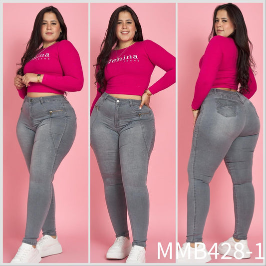MMB428-1 | Jeans Extralinda Skinny Gris | Menina (M7)