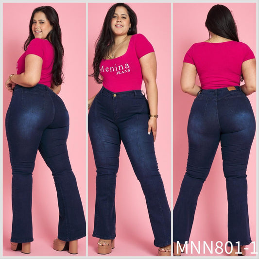 N801-1 (M5) | Flare Extralinda Azul Oscuro Lineal | Menina