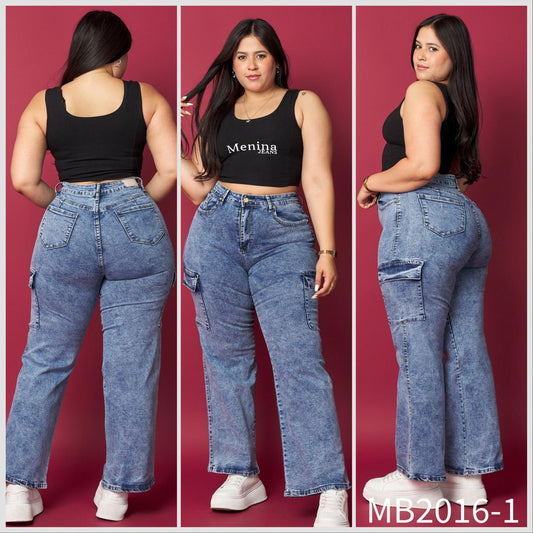 MB2016-1 (P4) | Cargo Extralinda Brillos Azul Jaspeado | Menina