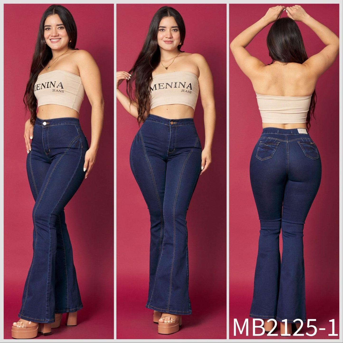 MB2125-1 (C5) | Flare Azul Oscuro Lineal | Menina