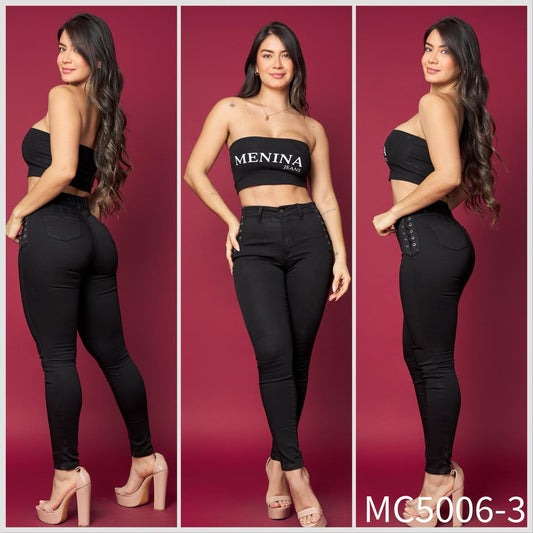 MC5006-3 (I1) | Skinny Faja Trenzado Negro |