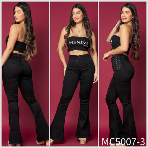 MC5007-3 (H1) | Flare Faja Trenzado Negro | Compra 1 Talla Más
