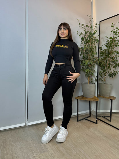 MC5004-2 (I3) | Skinny Negro Con Faja | Menina