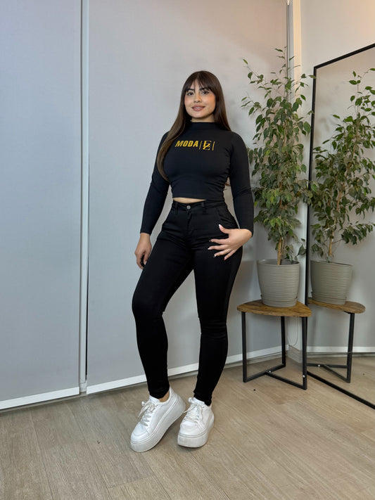 MC5004-2 (I3) | Skinny Negro Con Faja | Menina