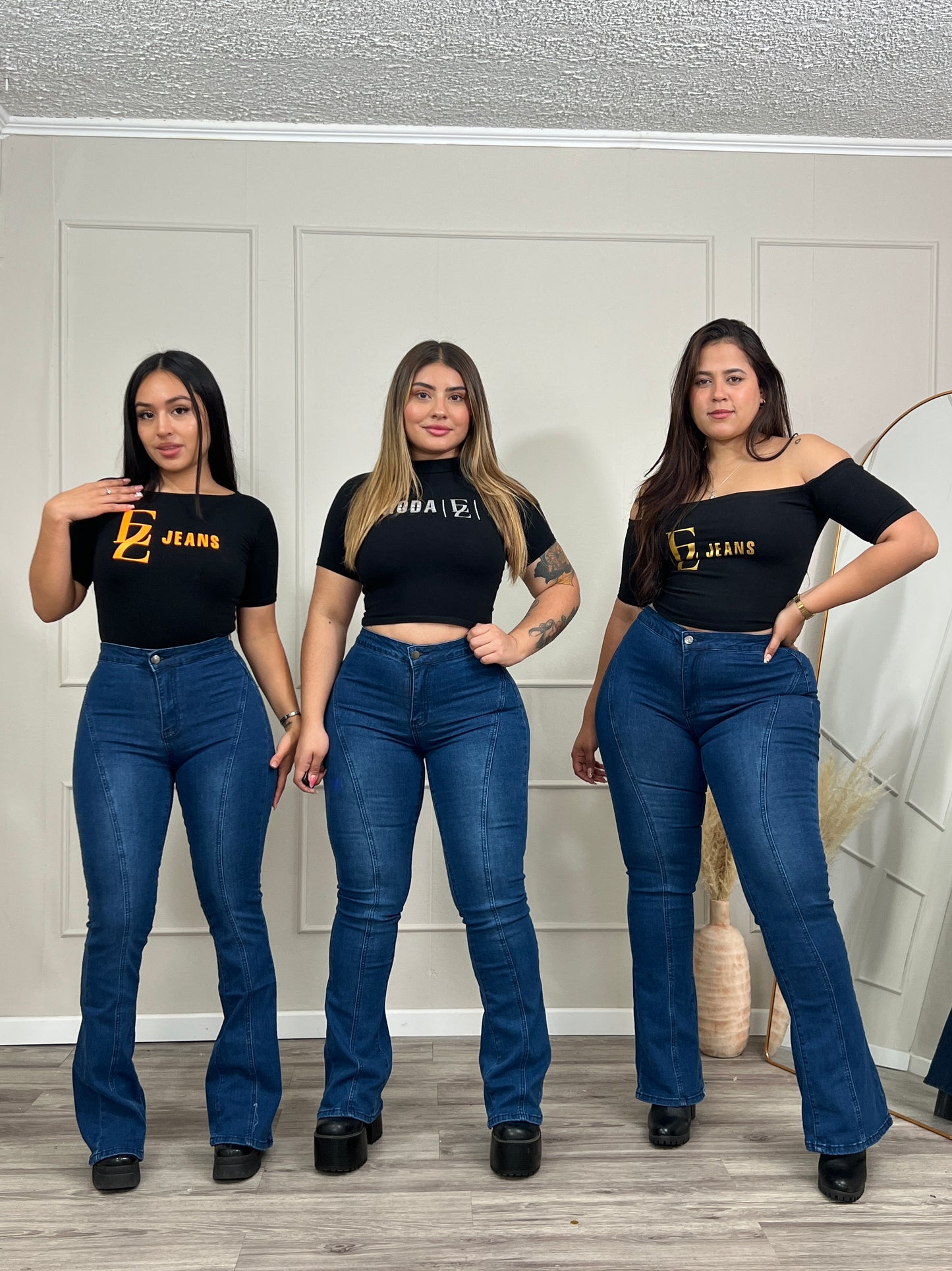 Jeans Flare Azul Lineal | Modelo EZ1104 | EZ Jeans